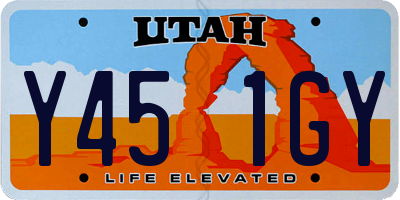 UT license plate Y451GY