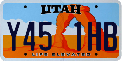 UT license plate Y451HB
