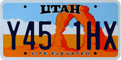 UT license plate Y451HX