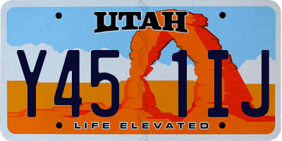 UT license plate Y451IJ