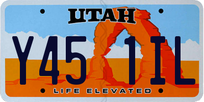 UT license plate Y451IL