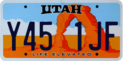UT license plate Y451JF