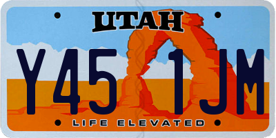 UT license plate Y451JM