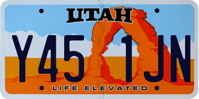 UT license plate Y451JN