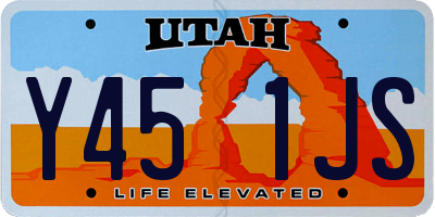 UT license plate Y451JS