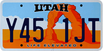 UT license plate Y451JT