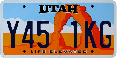 UT license plate Y451KG
