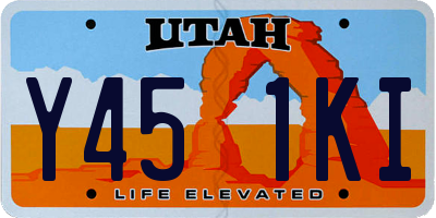 UT license plate Y451KI