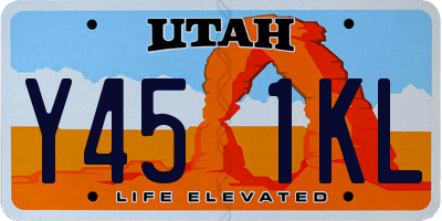 UT license plate Y451KL