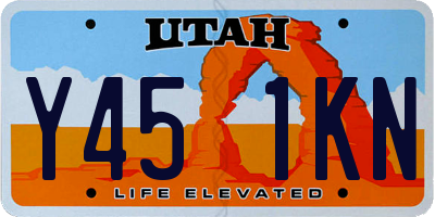 UT license plate Y451KN