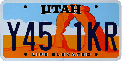 UT license plate Y451KR
