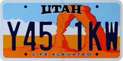 UT license plate Y451KW