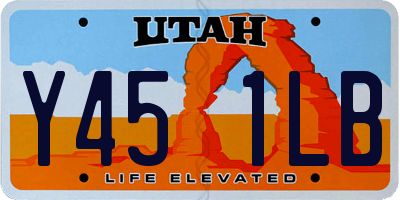 UT license plate Y451LB