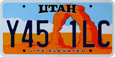 UT license plate Y451LC