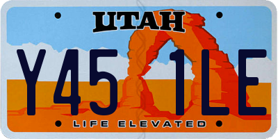 UT license plate Y451LE