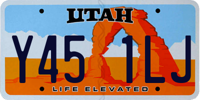UT license plate Y451LJ