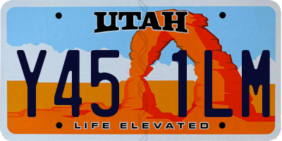 UT license plate Y451LM