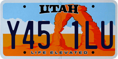 UT license plate Y451LU