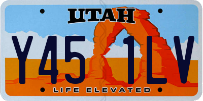 UT license plate Y451LV