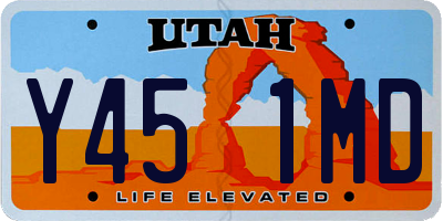 UT license plate Y451MD