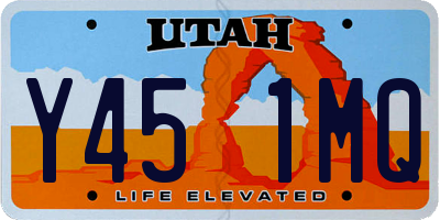 UT license plate Y451MQ