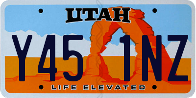 UT license plate Y451NZ