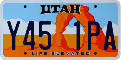 UT license plate Y451PA
