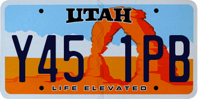 UT license plate Y451PB