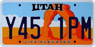 UT license plate Y451PM