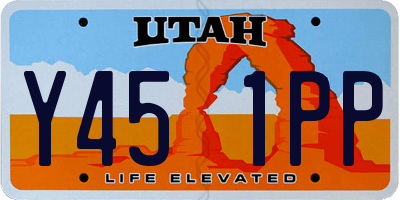 UT license plate Y451PP