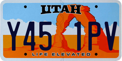 UT license plate Y451PV