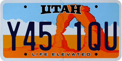 UT license plate Y451QU