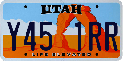 UT license plate Y451RR