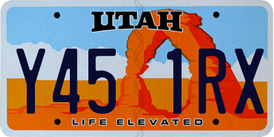 UT license plate Y451RX