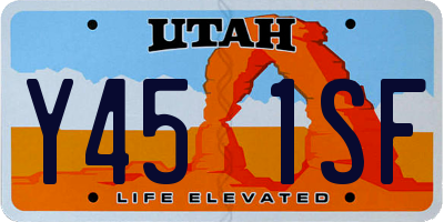 UT license plate Y451SF
