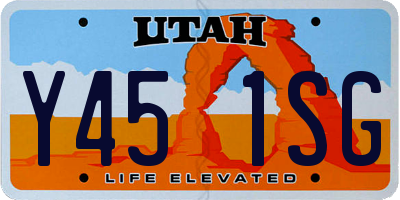 UT license plate Y451SG