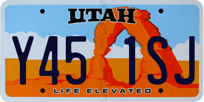 UT license plate Y451SJ