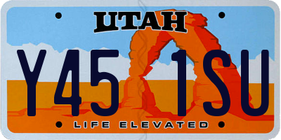UT license plate Y451SU