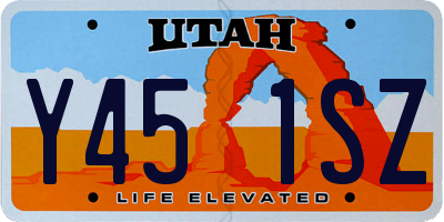 UT license plate Y451SZ