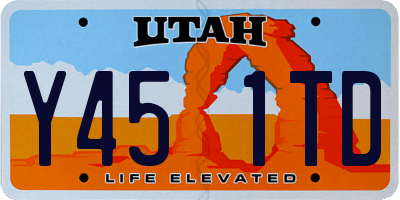 UT license plate Y451TD