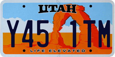 UT license plate Y451TM