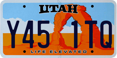 UT license plate Y451TQ