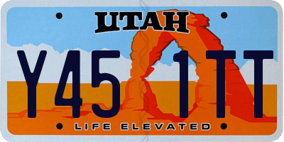 UT license plate Y451TT