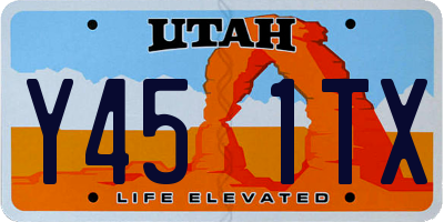 UT license plate Y451TX