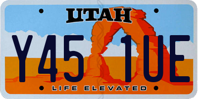 UT license plate Y451UE