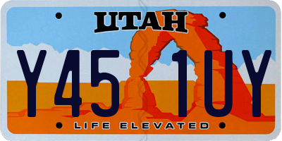 UT license plate Y451UY