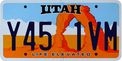 UT license plate Y451VM