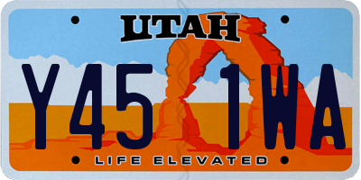 UT license plate Y451WA