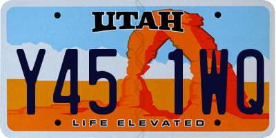 UT license plate Y451WQ