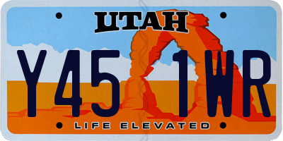 UT license plate Y451WR